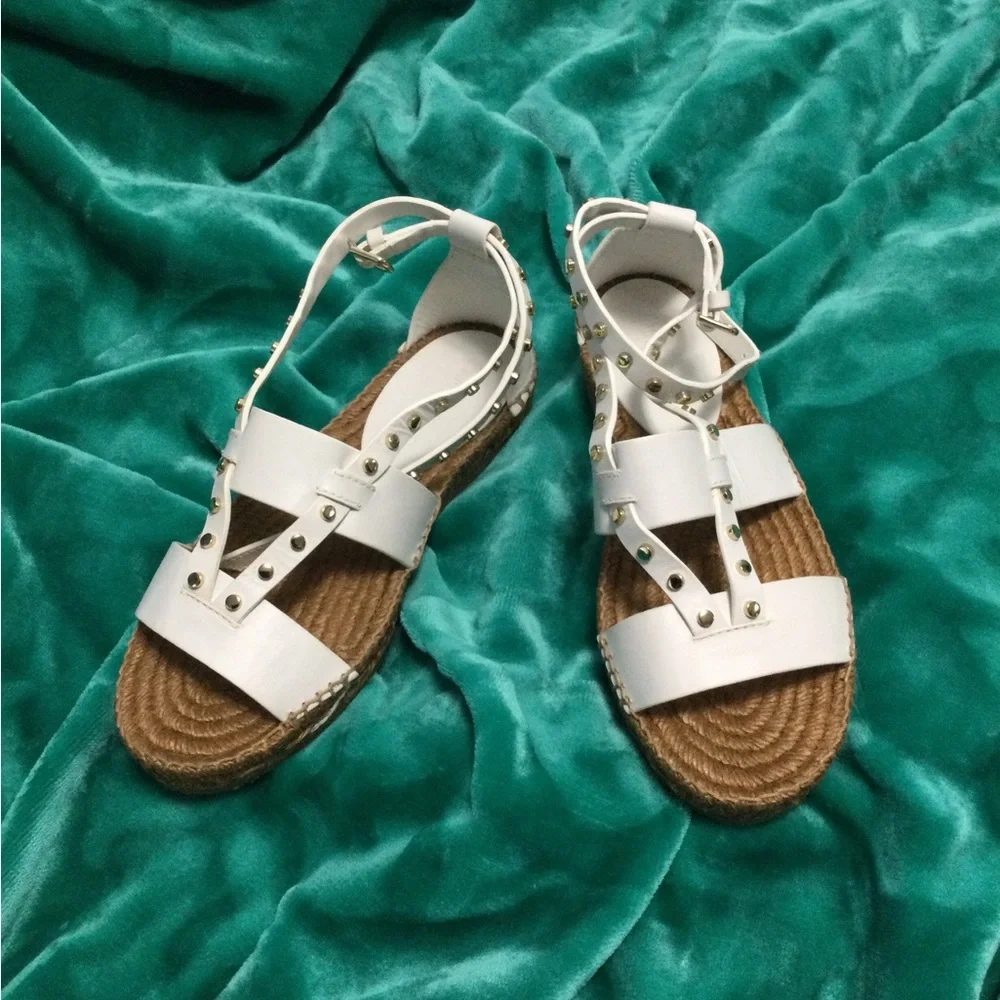 Jimmy Choo Denise Espadrille Sandals Flats size 36 (6) new no box